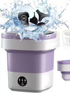 Portable Washing Machine 12L Mini Washer & Spin Dryer Foldable for Apartment & Baby Clothes Compact Laundry Solution