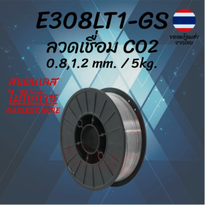 ลวดเชื่อมสแตนเลส 308LT1-GS 0.8/1.2mm 5kg ไม่ใช้แก๊ส Flux Core Gasless