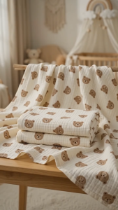 Newborn baby muslin swaddle bedung blanket kain napkin Nursing Cover