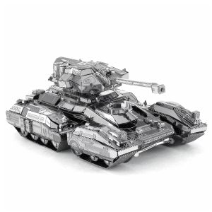 3D Stereo Metal Tank Model Handmade Assembly Toy Educational Creative Adult Birthday Gift Military War Vehicle Static Model