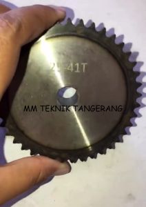 Sprocket RS 25 x 41 T Gear Rantai Single Gir gigi Z 41T RS25 -1 25Z41 25X41T 25-1 tipe B