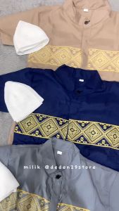 STELAN MUSLIMIN BAJU KOKO ANAK USIA 1-11 TAHUN GRATIS PECI RAJUT