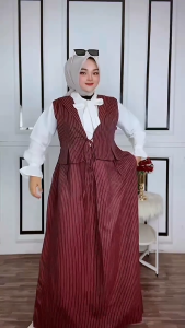 COD Asmara Dress BUSUI Semiwoll Rami Dress Wanita Terbaru 2025 Kekinian Gamis Kondangan Viral Murah