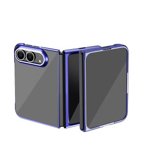 szhaiyu | For iPhone Duo Luxury Electroplated Case Folding Screen Electroplated PC Transparent Protective Shockproof An-ti Drop Cover