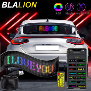 BLALION LED Matrix Pixel Panel USB 5V Bluetooth App Remote Logo Light Custom Text Pattern Animation Programmable Display For Car