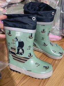 Giày Đi Mưa Nam Khuyết Tật Cho Trẻ Em Xe Khủng Long Cá Mập Hoạt Hình Giày Cao Su Bốn Mùa Trẻ Em Thoải Mái Giày Cao Đến Đầu Gối