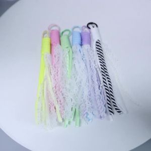 2pcs/lot Colorful Lace Braided Lanyard Keychain Anti-Lost Knot Nylon Rope Cord For Car Key Chains Pendant Bags Decor Accessories