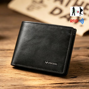 VOCOAL Mens Wallet Cash Slot Simple Short Wallet Soft PU Business Wallet Retro Wallet Multi-Card Position Wallets Travel Purses Coin Pouch ID Credit Cards Holders