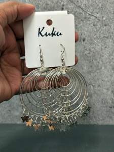 NJ Silver Earring with Fancy Design