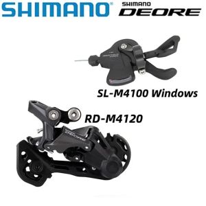 SHIMANO | SHIMANO Deore M4100 10 Speed Groupset For MTB Shifter SL-M4100 Shift Lever RD-M4120 SGS Rear Derailleur Bicycle Bike Parts