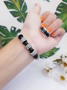 Titanium Set Gelang Cincin Hitam Xds212