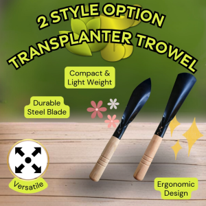 [GT112]- 2 Style option Narrow Garden Trowel Precision Transplanter Tool for Pots Bulbs & Seedlings