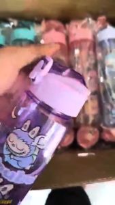 Botol Minum Labubu Bening Motif Karakter Desain Unik BPA Free