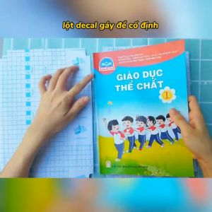 Xấp 10 tờ decal bọc SGK cho bé (tặng nhãn dán)