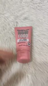 Soap & Glory Hand Food Hand Cream - Almond Oil + Shea Butter Hydrating Cuticle & Hand Moisturizer - Rose & Bergamot Scented Hand Cream for Dry Hands 50mL
