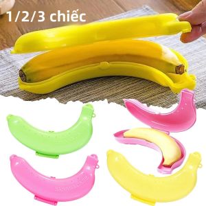 Hộp Đựng Trái Cây Hình Quả Chuối Di Động Bằng Nhựa Dẻo Tiện Dụng Cho Du Lịch Dã Ngoại Giữ Tươi - Tùy Chọn Đơn/3 Chiếc
