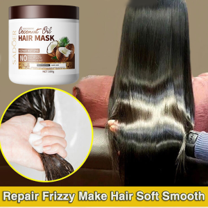 Coconut Oil Deep Conditioning Mask Leave-In Hair Essence Hair Mask Frizzy Rough Hair Non-Steaming Easy Home Use Hair Conditioner Hair Care