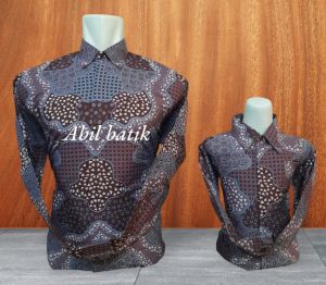 Kemeja Batik Couple Ayah dan Anak Katun Solo Premium