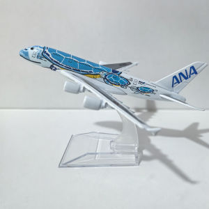 JASON TUTU 15CM ANA sea turtle painting Airbus A380 Airplane Model Aircraft Model Diecast Metal Planes Model All Nippon Airways