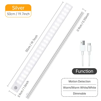 Motion Sensor Light Wireless LED Night Light USB Rechargeable Night Lamp Cabinet Wardrobe Lamp Under Backlight For Kitchen Led
