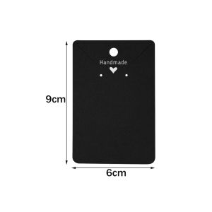50pcs 6x9cm Kraft Earring Cards Necklace Display Cards Paper Ear Studs for Selling Hanging Earring Necklace DIY Crafts Retail