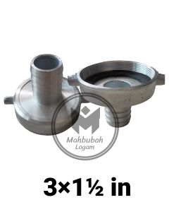Drat Nepel Alkon Soket Aluminium Mesin Pompa Air Irigasi Ukuran 3inci ×1½inci