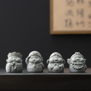 Creative Desktop Sculpture West Master And Disciples Four People Cultural Creative Small Ornament Scenic Decoration Craftsmanship