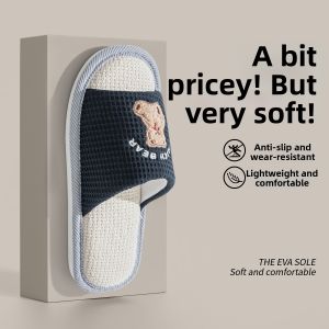 Silent Cotton-Linen Flax Slippers