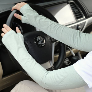 Summer sun protection arm sleeves ice silk sleeves for men womens thin driving bicycle Running loose gloves