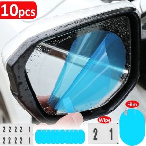 10Pcs Clear Films Stickers for Car Rearview Mirror Rainproof Protector Anti Fog Waterproof Film Auto Accessories 100x145mm 2pcs