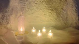 BizHome LED โคมไฟเทียน รูปเทียน ไฟกลางคืน โคมไฟตั้งโต๊ะ 100-240V