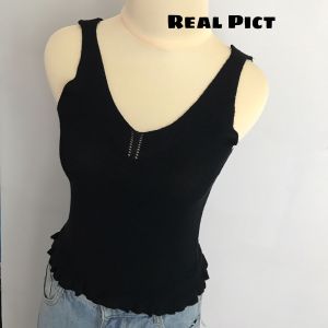 [LuvHanger] Korean Knit Tank Top Wanita Polos Vest Rajut Tengktop Wanita Import Gaya Korea MD09