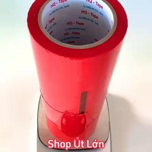 Băng keo màu đỏ OPP rộng 7cm dài 75 mét lõi giấy 3mm 1 cây 4 cuộn giá tại xưởng