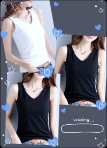 💥HOT SALE💥สีพื้น 2 เสื้อกล้ามไร้ขอบ สีพื้น