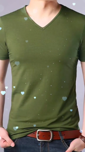 ❤️FREESHIP❤️ Áo thun trơn nam tay ngắn cổ tim vải cotton mềm mịn Nhiều màu Thời trang