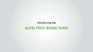 ALFM Peso Bond Fund ₱5000 Investment Credits