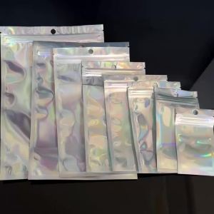 20pcs PET Laser Yin-yang Bone Pulling Bag Plastic Bag Used For Jewelry Display Packaging