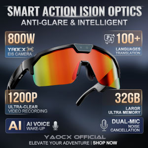 zodvboz | 2026 New Sports Smart Glasses AI Voice Assistant CHATGPT Conversation 8MP Camera Wireless Call UV Sun Protection Smart Glasses