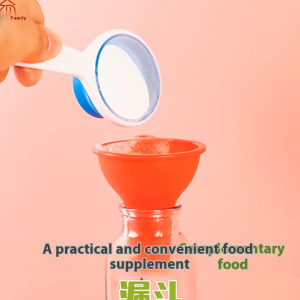 Silicone Wide-mouth Funnel Milk Powder Bean Funnel Large-caliber Multi-function Wine Leak Oil Leak Kitchen Gadgets Accessories