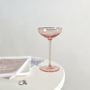 Nordic Pink Crystal High-Footed Wine Glass