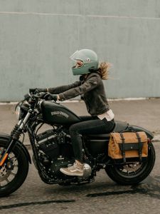 Retro Motorcycle Side Bag Splash Waterproof Canvas Sling Bag for Motorbike Youth Travel Bag Large Soft Square Shape Pure Color