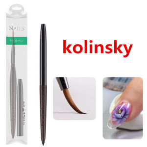 1Pc Sandalwood Handle Kolinsky Nail Liner Brush Nail Painting Pen Acrylic UV Gel Brushes Crystal Manicure Tool