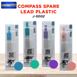 JOY Compass J-5002 Precision Geometry Drawing Tool with Spare Lead Metal Compass for School Math Drafting Circle Drawing Durable Adjustable Compass Kit