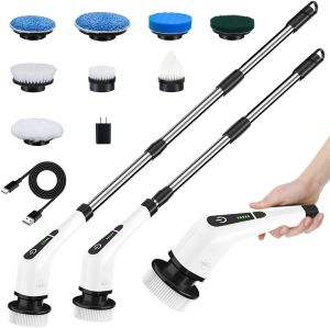 7 หัว ความสะอาดไฟฟ้า สว่าน ผู้ที่มีความงาม 360 Power Scrubber Mop สำหรับห้องน้ำ ห้องครัว รถยนต์