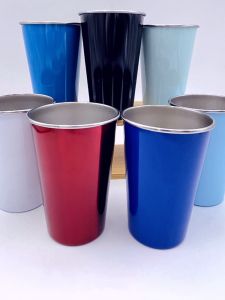 Thép không gỉ 304 Nhiều Màu Sắc Mờ Bia Cốc Nhà Hàng Cấp Cốc Nước Tùy Chỉnh Khắc Thực Phẩm Kim Loại Cấp Cốc Tiện Dụng