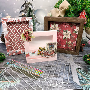 Photo Frame/Shadow Box Set Metal Cutting Die Cut for Christmas Gifts Packing Handmade Paper Craft DIY Greeting Cards