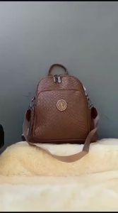 BJ61477 - BROWN/BLACK TAS RANSEL FASHION IMPORT MODIS ELEGAN TERMURAH TERLARIS TERBARU BAGSTORE JAKARTA TAS BATAM ZCJ1477