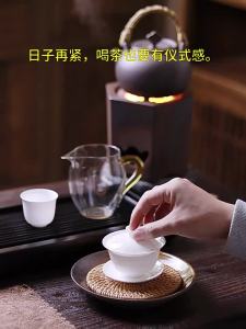 MIANXIAOCHENG | Dụng Cụ Trà Gaiwan Sứ Xương Trắng Sạch
