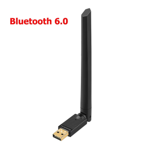 Kebidumei | USB Bluetooth 6.0 Adapter 150M USB Dongle Wireless 5.4 Adapter Music Audio Receiver Transmitter for PC Mouse Keyboard