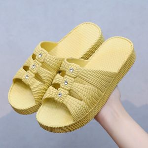 Dép Nữ Mùa Hè Chống Trượt Đế Mềm Mặc Ngoài Trời Đính Kim Cương Đi Trong Nhà Im Lặng Đế Mềm Chống Mài Mòn Dép Đi Trong Nhà